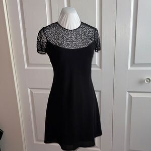 Laundry By Shelli Segal Elegant Black Lace Mini Dress